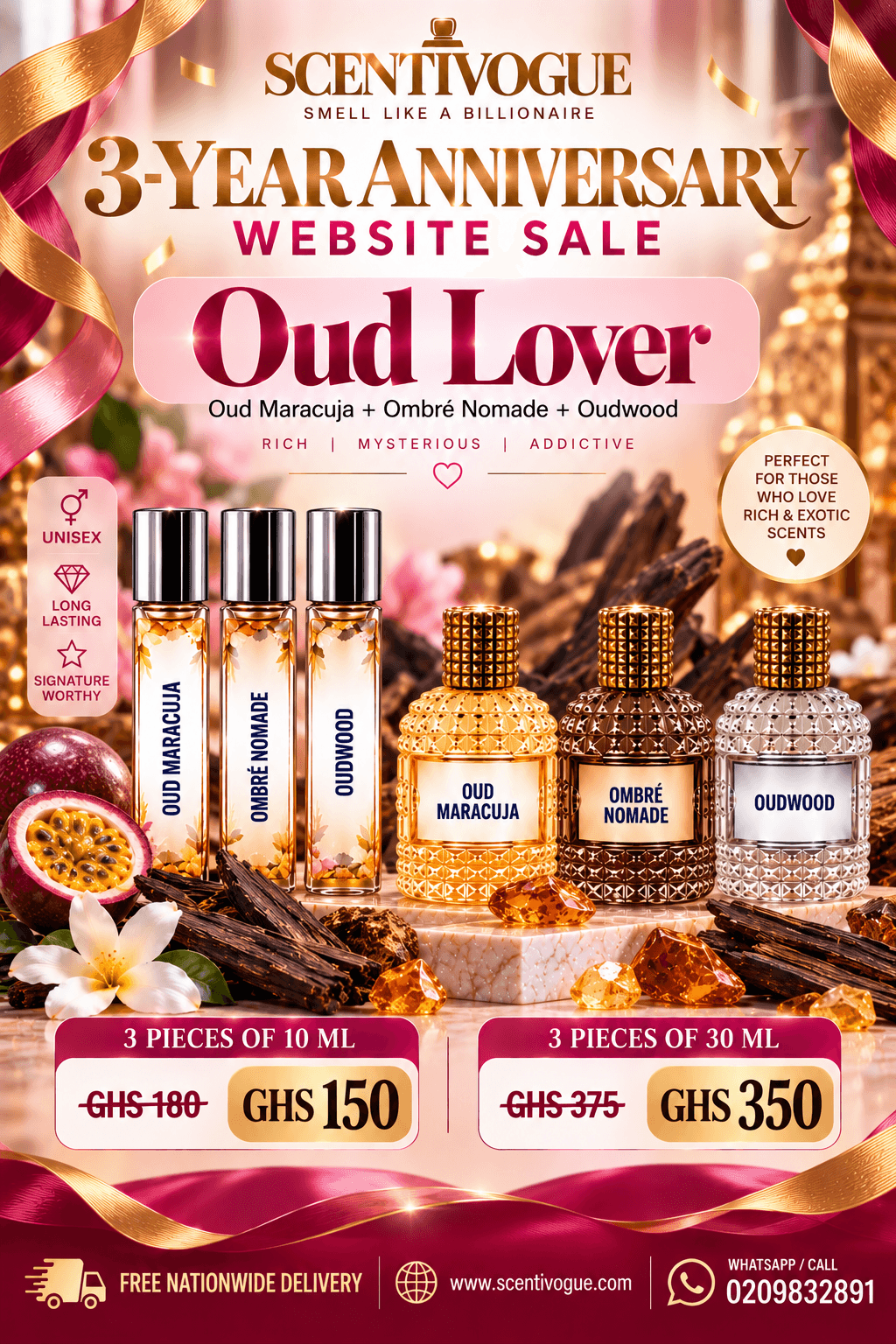Oud Lover- Oud maracuja, Ombré nomade, Oud wood